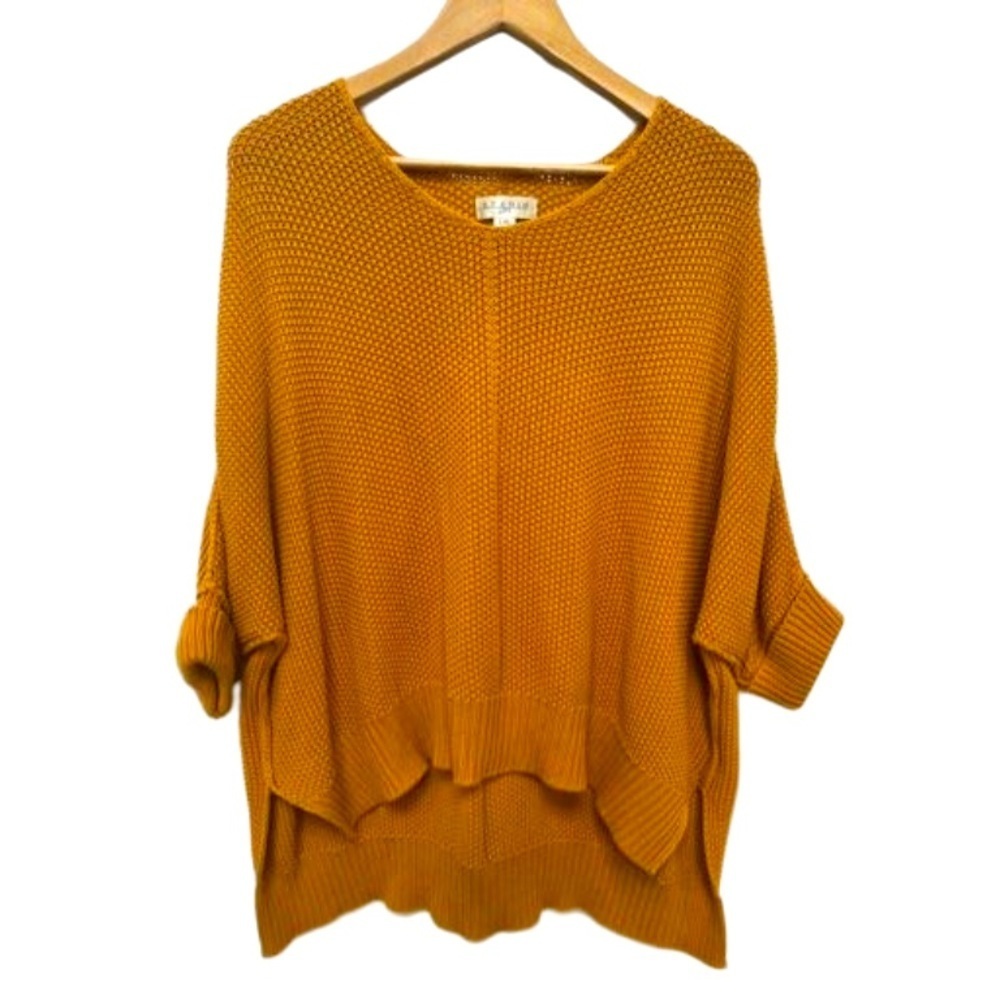 Studio JPR V-Neck High Low Sweater Gold Size L/XL